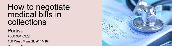 how to negotiate medical bills in collections